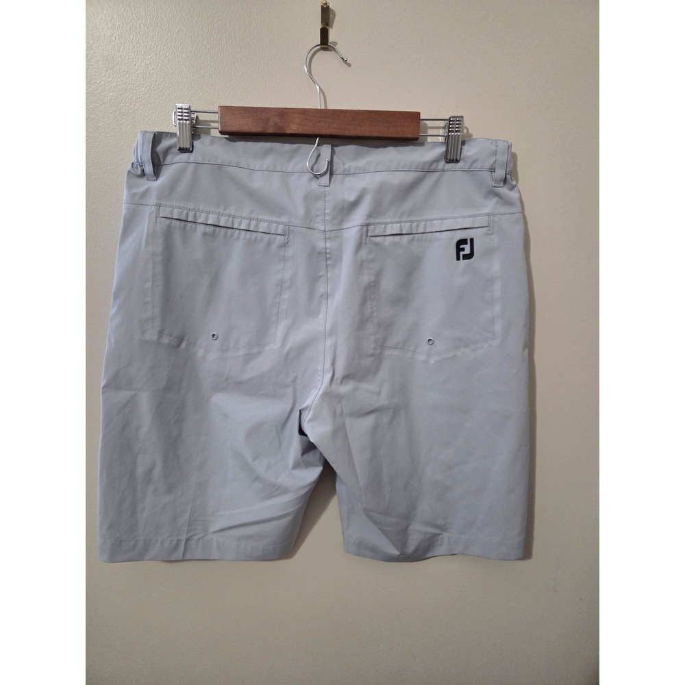 FootJoy Mens Medium Performance Golf Shorts Light Grey Stretch FJ Logo Athletic - Picture 7 of 10